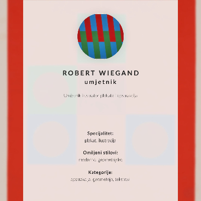 Foto su tela Manifesto della mostra di Robert Wiegand (1965)
