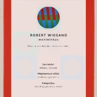 Foto su tela Manifesto della mostra di Robert Wiegand (1965)