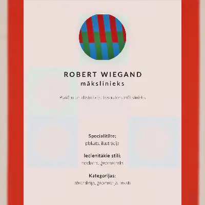 Foto su tela di manifesto della mostra di Robert Wiegand (1965)