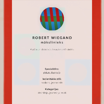 Foto su tela Manifesto della mostra di Robert Wiegand (1965)