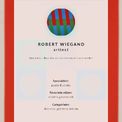 Foto su tela Manifesto della mostra di Robert Wiegand (1965)