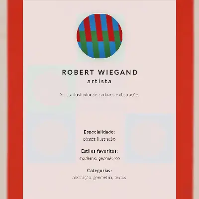 Foto su tela di manifesto della mostra di Robert Wiegand (1965)