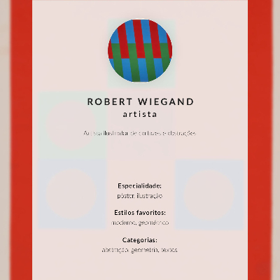 Foto su tela Manifesto della mostra di Robert Wiegand (1965)