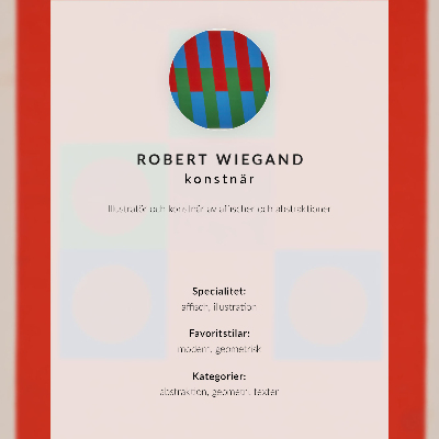 Foto su tela Manifesto della mostra di Robert Wiegand (1965)