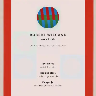 Foto su tela di manifesto della mostra di Robert Wiegand (1965)