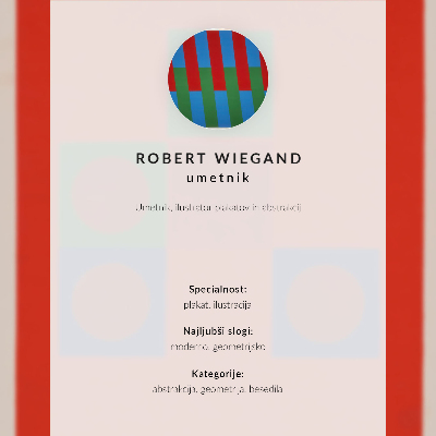 Foto su tela Manifesto della mostra di Robert Wiegand (1965)