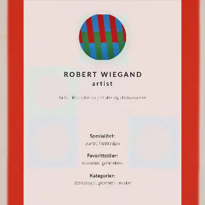 Foto su tela di manifesto della mostra di Robert Wiegand (1965)