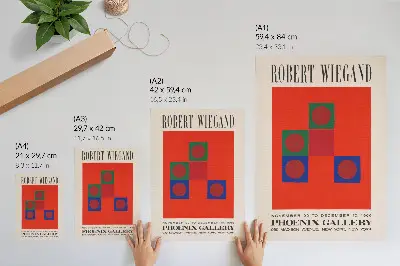 Foto su tela di manifesto della mostra di Robert Wiegand (1965)