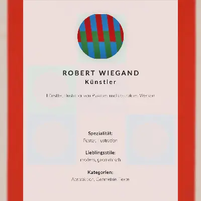 Foto su tela di manifesto della mostra di Robert Wiegand (1965)