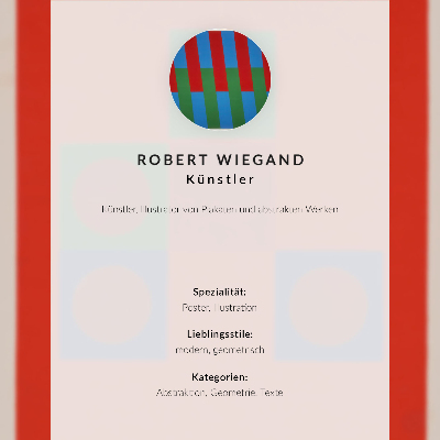 Foto su tela Manifesto della mostra di Robert Wiegand (1965)