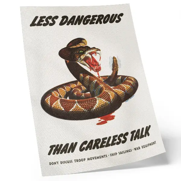 Poster Manifesto del serpente del 1944 di Albert Dorne