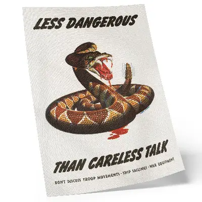 Poster Manifesto del serpente del 1944 di Albert Dorne