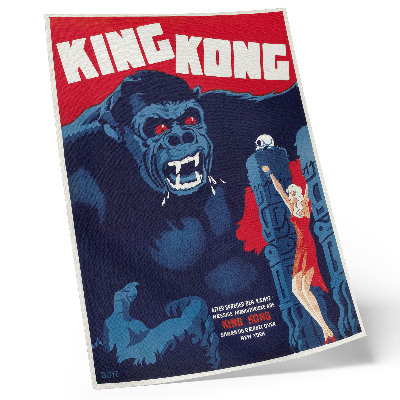 Foto su tela Locandina danese del film King Kong (1933)