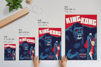 Foto su tela Locandina danese del film King Kong (1933)