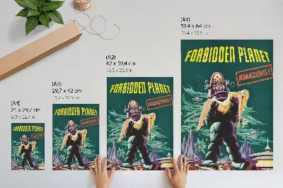 Il pianeta proibito poster con Robby il robot del 1956