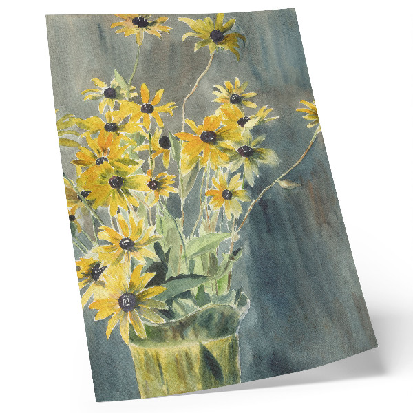 Stampa su tela Vaso con Rudbeckie (1915) di Hannah Borger Overbeck