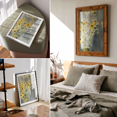 Stampa su tela Vaso con Rudbeckie (1915) di Hannah Borger Overbeck