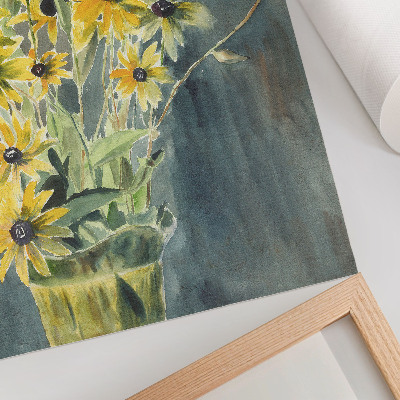 Stampa su tela Vaso con Rudbeckie (1915) di Hannah Borger Overbeck