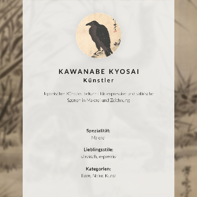 Stampa su tela Gatto che cattura una rana di Kawanabe Kyosai