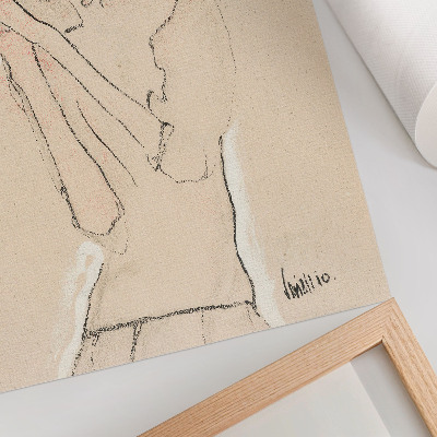 Stampa su tela Ritratto di donna (1910) di Egon Schiele – un disegno a tratto femminile proveniente dalla collezione del MET Museum.