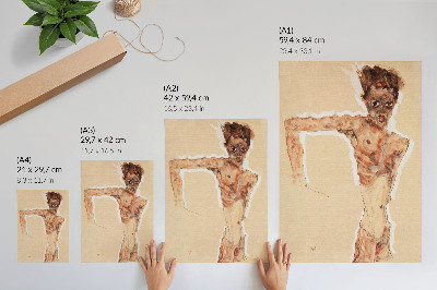 Poster Uomo nudo: Autoritratto (1911) di Egon Schiele – un dipinto maschile proveniente dalla collezione del MET Museum