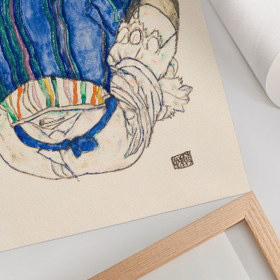 Stampa su tela Donna seduta, vista posteriore (1917) di Egon Schiele – un disegno a tratto femminile proveniente dalla collezione del MET