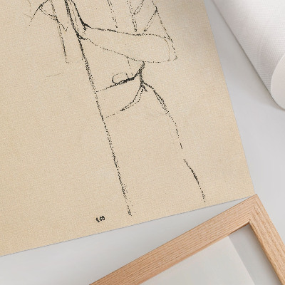 Stampa su tela Ritratto di donna (1910) di Egon Schiele – un disegno a tratto femminile proveniente dalla collezione del MET Museum.
