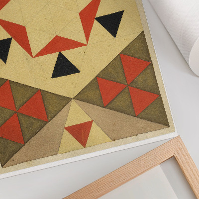 Poster Studio geometrico (lavoro studentesco) (1903), immagine ad alta risoluzione di Egon Schiele