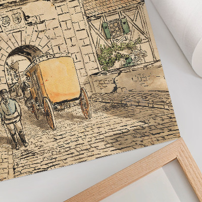Poster Porta della città con carrozza (lavoro studentesco) di Egon Schiele