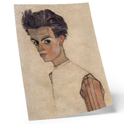 Foto su tela Autoritratto di Egon Schiele (1910)