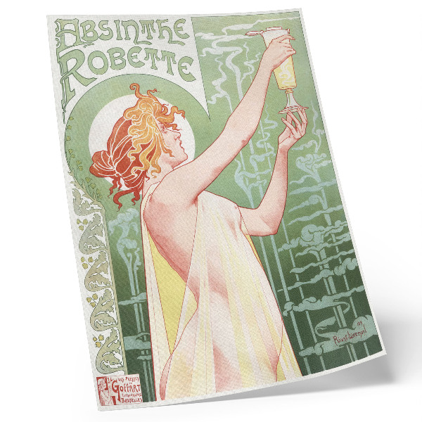 Poster Privat Livemont (1896) cromolitografia di Absinthe Robette