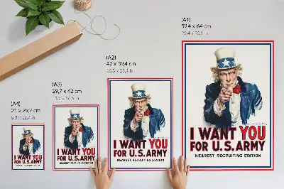 Poster Manifesto di ricerca per soldati americani una litografia estetica di James Montgomery Flagg