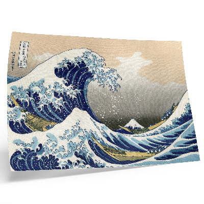 Poster dai colori saturi La Grande Onda di Kanagawa (1760–1849) di Hokusai – Stampa xilografica giapponese ukiyo-e