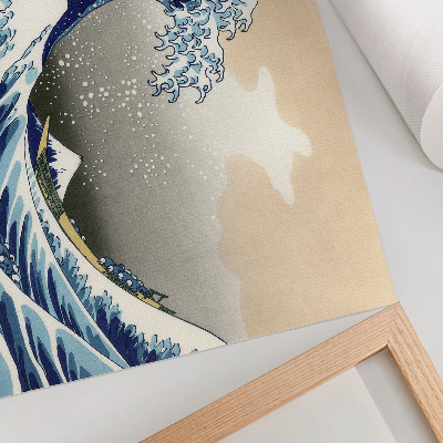 Poster dai colori saturi La Grande Onda di Kanagawa (1760–1849) di Hokusai – Stampa xilografica giapponese ukiyo-e