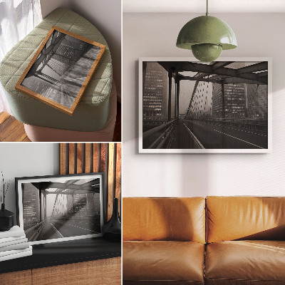 Poster City Bridge, edifici maestosi, eleganza austera