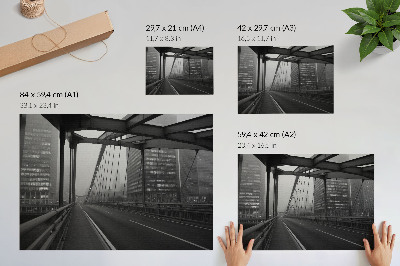 Poster City Bridge, edifici maestosi, eleganza austera