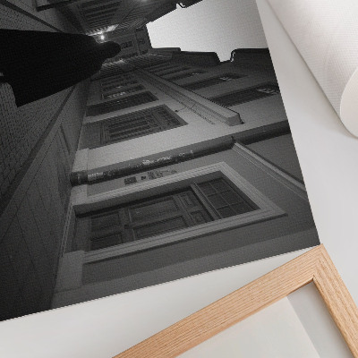 Poster Strada buia, figura misteriosa, atmosfera nostalgica