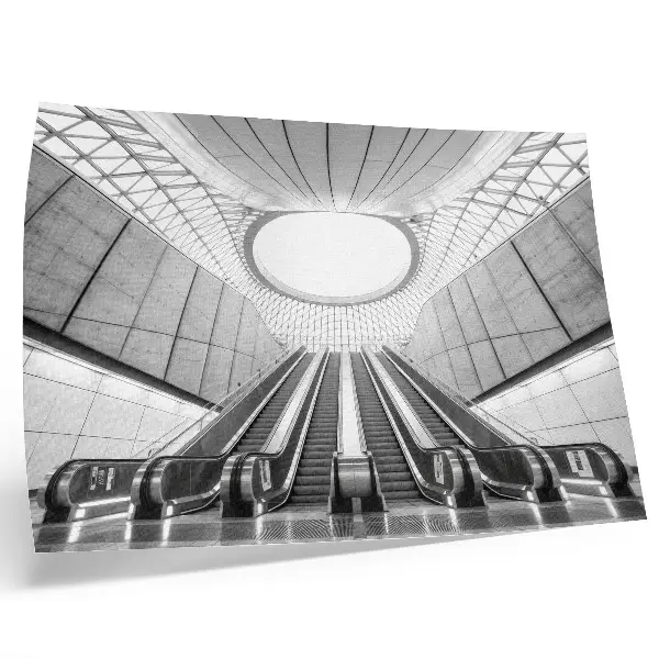 Stampa su tela moderna con architettura futuristica e interni minimalisti