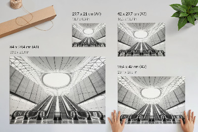 Stampa su tela moderna Architettura futuristica con interni minimalisti.