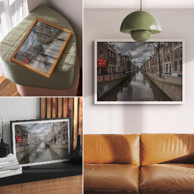 Poster Canale, architettura delicata, cielo suggestivo