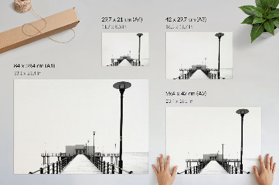 Poster Ponte minimalista, architettura rettilinea