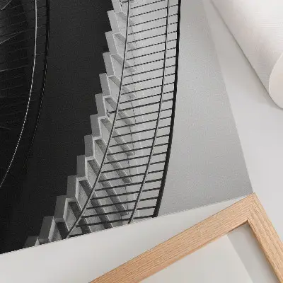 Poster murale di alta qualità eleganza in bianco e nero con forme moderne