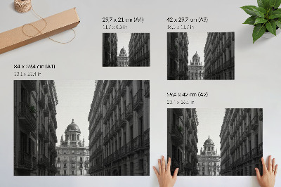 Stampa su tela moderna Facciate simmetriche di edifici storici dell'architettura urbana