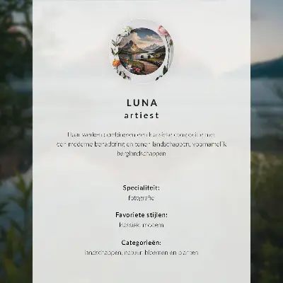 Poster montagna con lago e persona che ammira l'armonia della natura