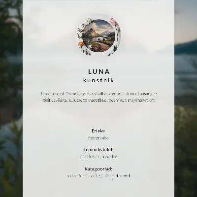 Poster montagna con lago e persona che ammira l'armonia della natura