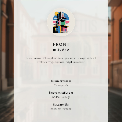 Poster Palloncino colorato sopra il cielo degli edifici di una città