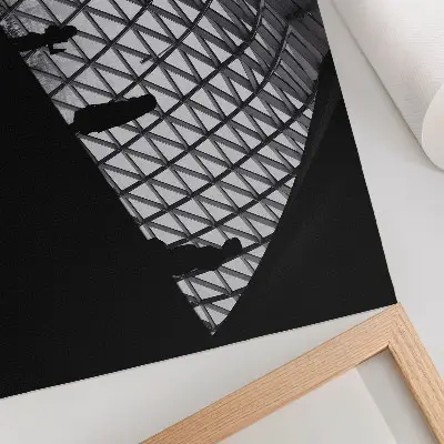 Poster murale di alta qualità con silhouette di tetto moderno in contrasto