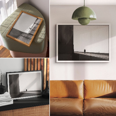 Poster Silhouette minimalista, ombre intense, spazio moderno