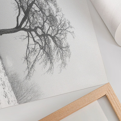 Poster murale di alta qualità albero solitario inverno pace minimalismo armonia
