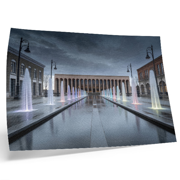 Poster Fontane e architettura, illuminazione moderna